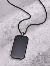 Military Inspired Pendant Chain - Black
