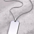 Military Inspired Pendant Chain - Silver
