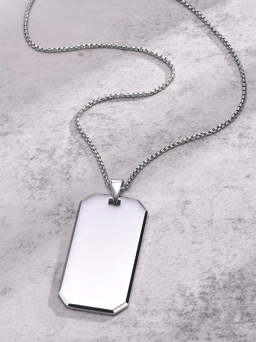 Military Inspired Pendant Chain - Silver