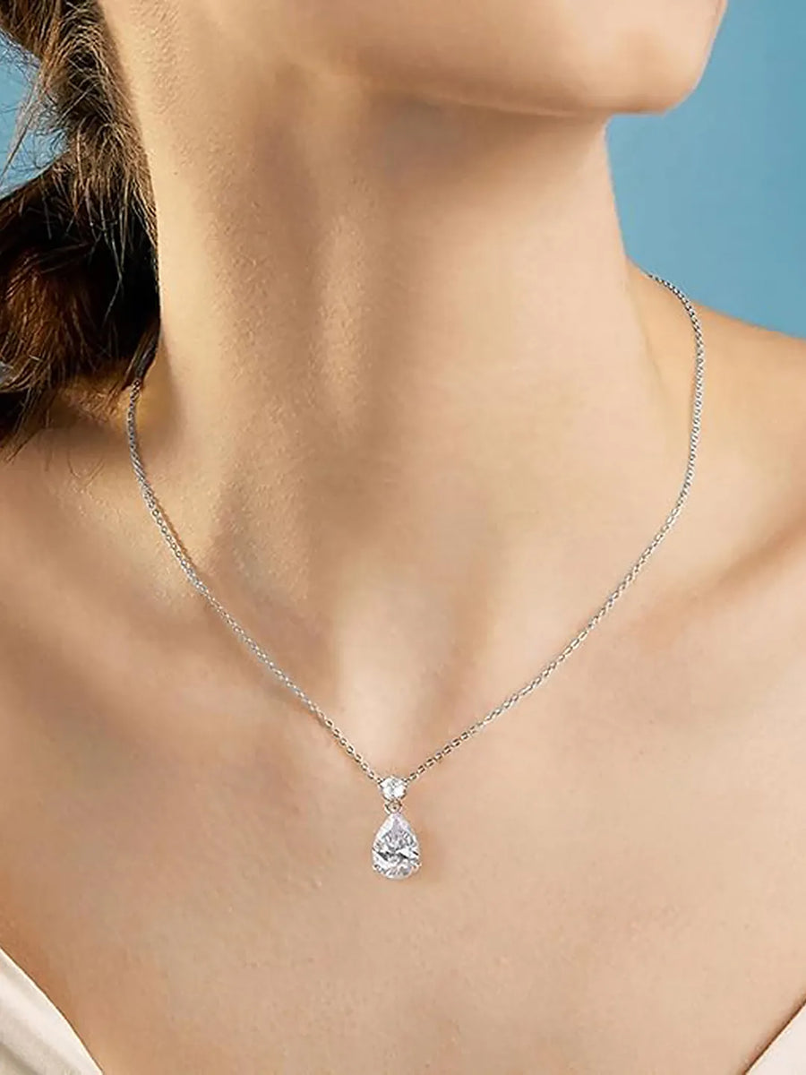 Chic Teardrop Crystals Necklace Set