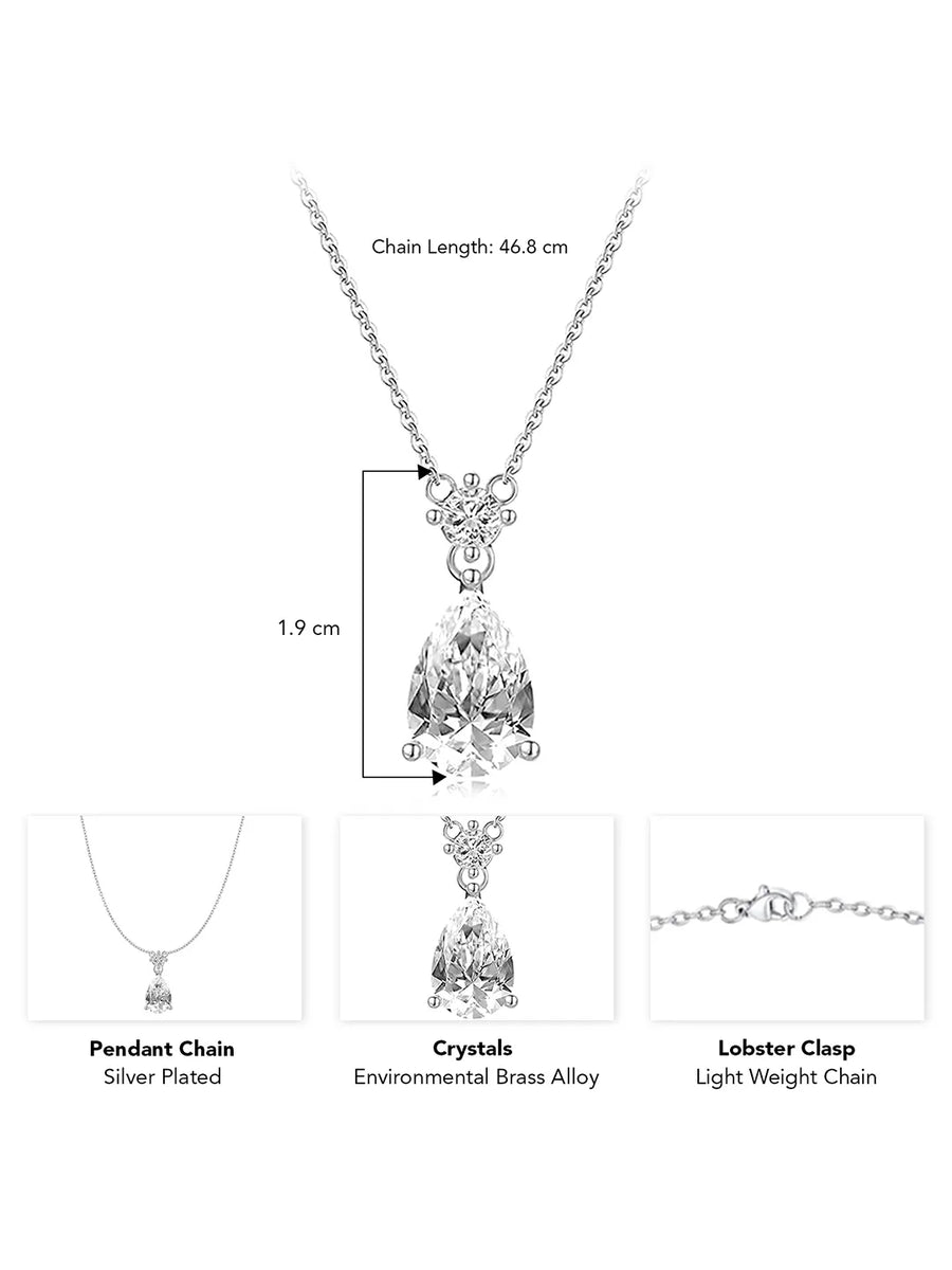 Chic Teardrop Crystals Necklace Set
