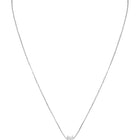 Rhodium Plated Pearl Pendant Necklace