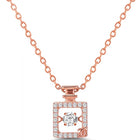 Peora Elegant Rose Gold CZ Bottle Charm Necklace
