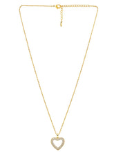 Peora Classic Heart Charm Pendant Chain - Gold