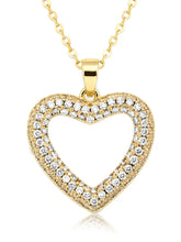 Peora Classic Heart Charm Pendant Chain - Gold