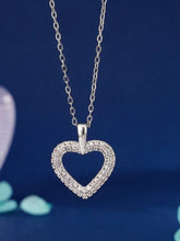 Peora Classic Heart Charm Pendant Chain - Silver