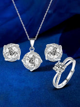 Solitaire Glow CZ Pendant Earring Ring Set