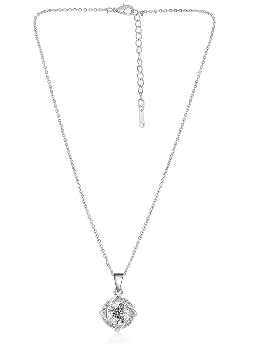 Solitaire Glow CZ Pendant Earring Ring Set
