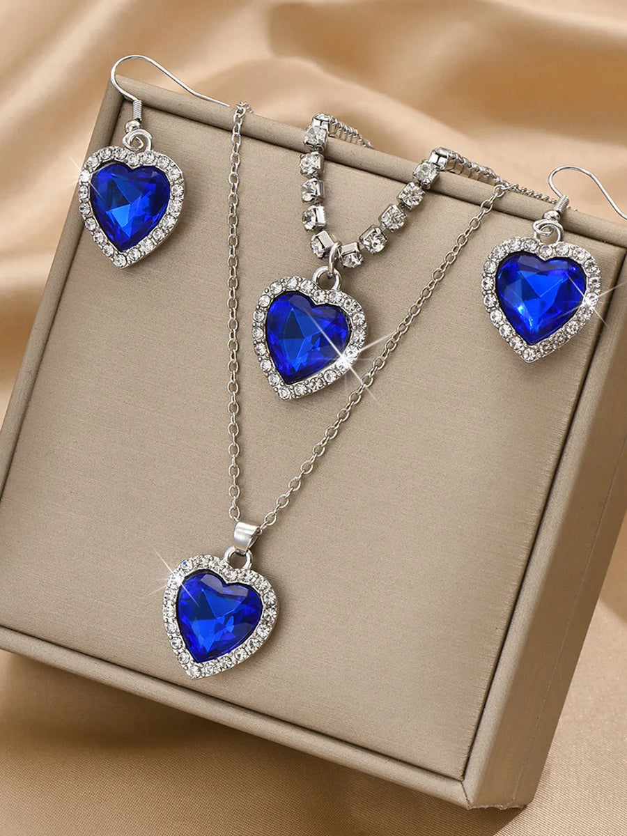 Twilight Heart Sparkle Necklace Set