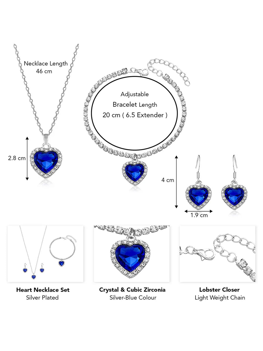 Twilight Heart Sparkle Necklace Set