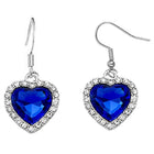 Twilight Heart Sparkle Necklace Set - Silver Blue
