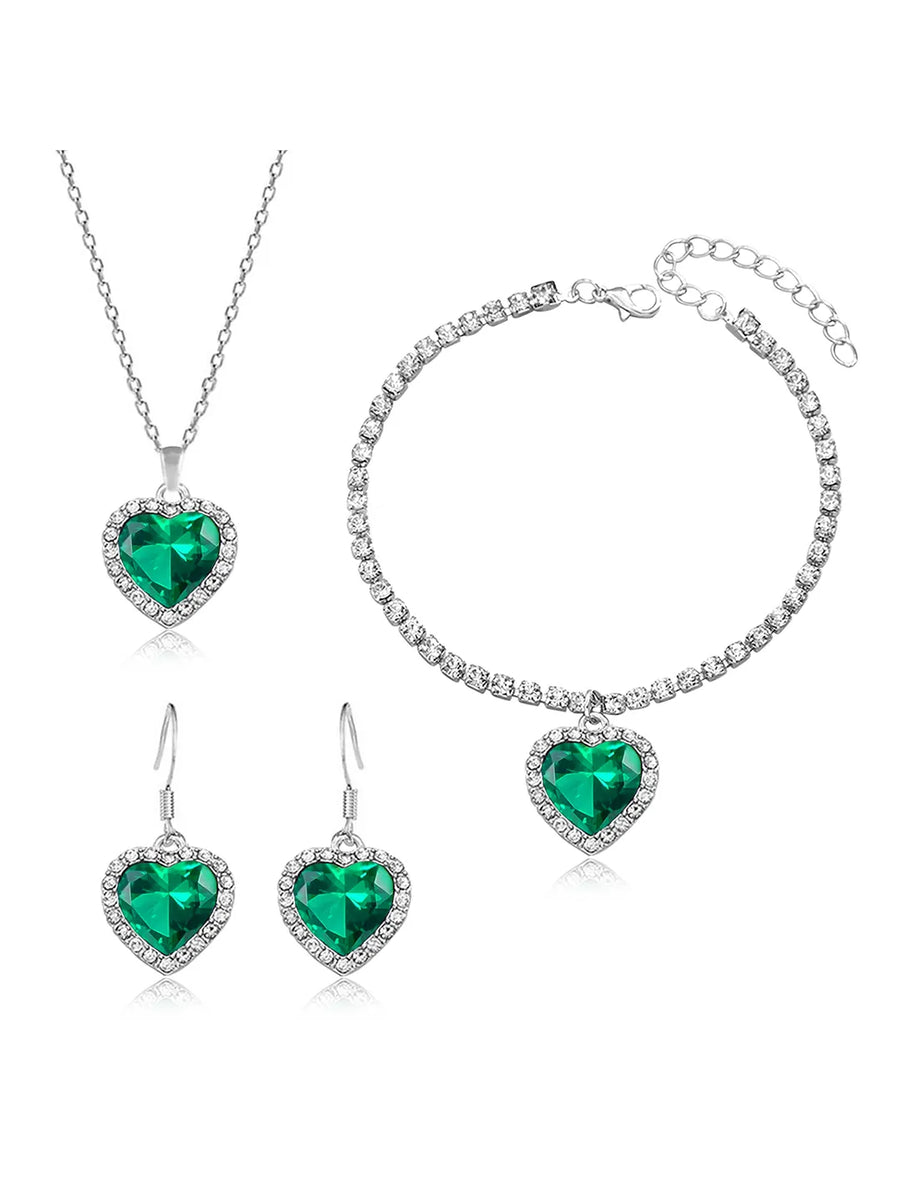 Twilight Heart Sparkle Necklace Set