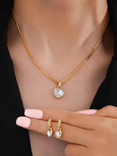 Graceful Heart Necklace Earring Set