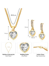 Graceful Heart Necklace Earring Set