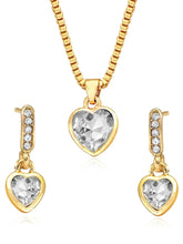 Graceful Heart Necklace Earring Set