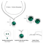 Sparkling Crystal Studded Necklace Set