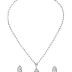 Crystal CZ Eye Shape Pendant Set