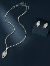 Crystal CZ Eye Shape Pendant Set