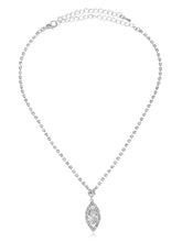Crystal CZ Eye Shape Pendant Set
