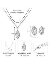 Crystal CZ Eye Shape Pendant Set