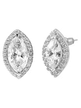 Crystal CZ Eye Shape Pendant Set