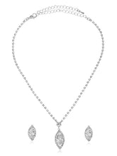 Crystal CZ Eye Shape Pendant Set