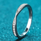 Contemporary CZ Curved Finger Ring