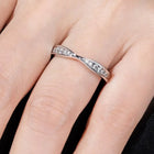 Contemporary CZ Curved Finger Ring