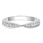 Contemporary CZ Curved Finger Ring