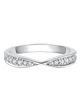 Contemporary CZ Curved Finger Ring