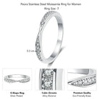 Contemporary CZ Curved Finger Ring