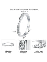 Contemporary CZ Curved Finger Ring