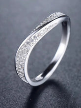 Dazzling CZ Pave Curve Finger Ring