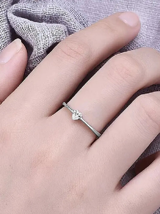 Graceful Soul Pear Crystal Ring Band