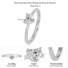 Graceful Soul Pear Crystal Ring Band