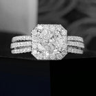 Triple Shine CZ Engagement Ring