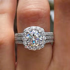 Triple Shine CZ Engagement Ring