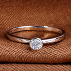 Modern Bond Round CZ Bezel Ring