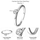 Modern Bond Round CZ Bezel Ring