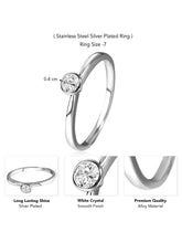 Modern Bond Round CZ Bezel Ring