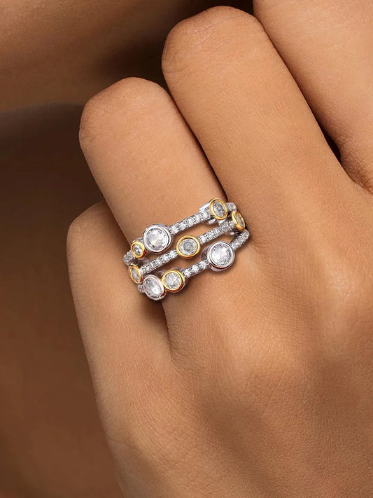 Dancing Lights CZ Cluster Ring