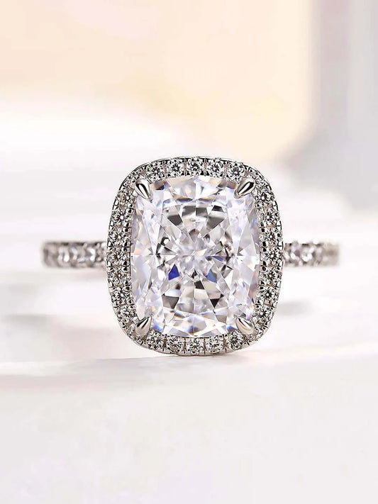 Eternal Halo Oval CZ Statement Ring