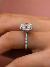 Eternal Halo Oval CZ Statement Ring