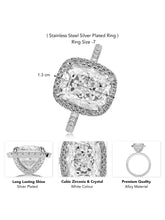 Eternal Halo Oval CZ Statement Ring