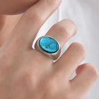Vintage Turquoise Signet Ring