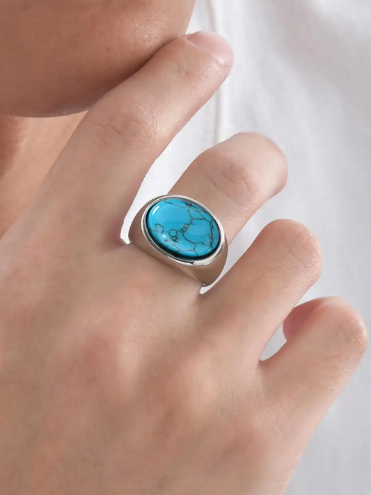 Vintage Turquoise Signet Ring