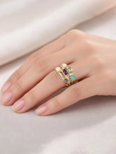 Stacked Style Multi Stone Band Ring