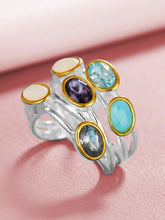 Stacked Style Multi Stone Band Ring