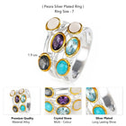 Stacked Style Multi Stone Band Ring