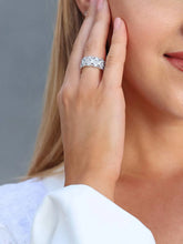 Azure Silver Crown Statement Ring For Women